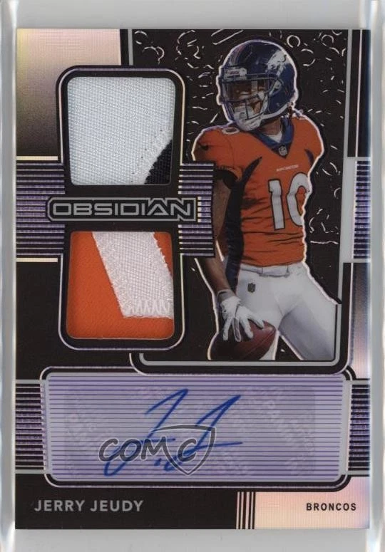 2020 Obsidian Electric Etch Purple 20/40 Jerry Jeudy Rookie Dual Patch Auto RC