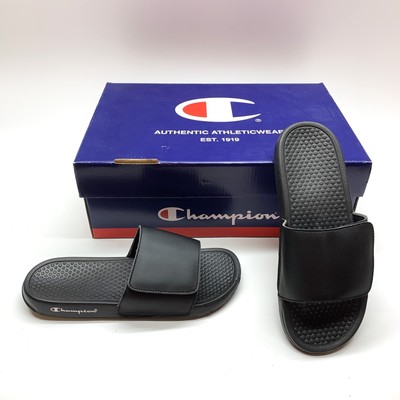 Champion Slider Shoe 4203NU Black Adjustable Slides Sandals Shoes Mens M 7 / 8