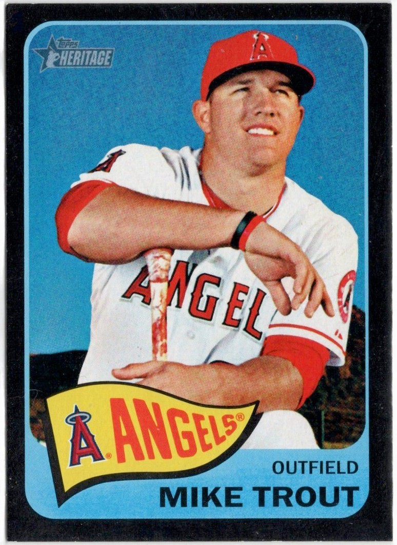 2014 Topps Heritage Black Border Mike Trout Parallel Card #THC-250 Angels