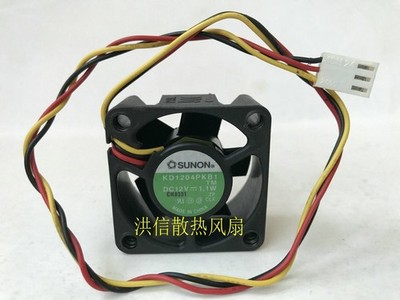   KD1204PKB1 DC12V 1.1W 40mm 4020 3-wire cooling fan 3pin #qm