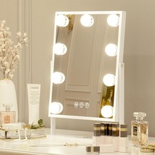 Vanity Mirror Hollywood Makeup LED 9 Bulbs 360 Rotation 10x Magnifier Touch