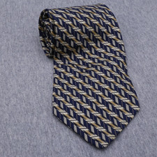 Structure Neck Tie 59in x 3.75in Geometric Print 100% Silk made in USA