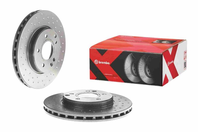 09.8411.1X Brake Disc 2 Pieces Front Fits Mercedes CLK Convertible By Brembo - Image 35