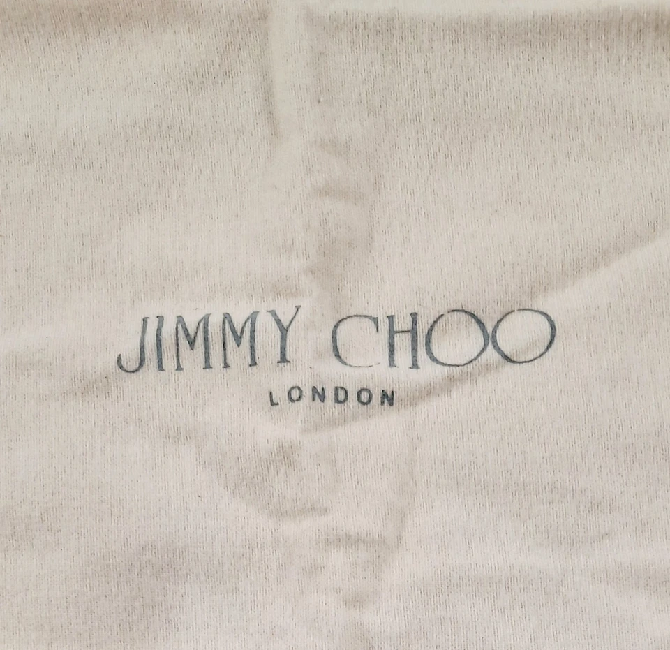Bolsa bolsa Jimmy Choo London capa poeira sapatos 14"x10.5" com cordão - Imagem 3 de 3