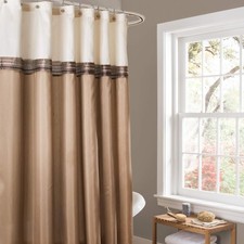 Lush Decor Terra Shower Curtain Single 72"W x 72"L Pack of 1 , Beige Ivory