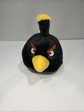 2010 Commonwealth 6" Black Angry Bird Medium Bomb No Sound Plush