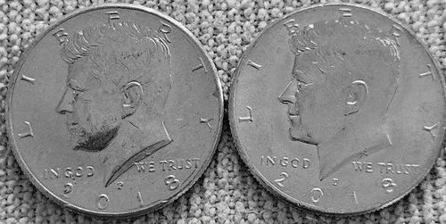 2- 2018 Kennedy half dollar coins 1P &1D