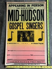 GOSPEL Vintage Concert Poster Black Power Pride History Baptist Church 1970's B