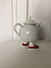 Vintage Unmarked Carlton Ware? Walking Ware Teapot - Pink Shoes & Striped Socks 