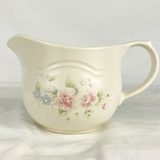 Vtg Pfaltzgraff Tea Rose Batter Bowl Stoneware w/ Spout, Handle, Thumb Rest