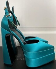 Versace Medusa aevitas satin silk platform pumps heels