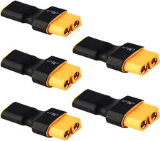 5-Pack XT30 Plug Male Connector to XT60 Plug Female Connector No Wire Adapter fo