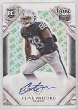 2015 Panini Crown Royale Retail Jersey Number /88 Clive Walford #158 Auto 0c9g