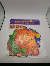 Vtg Amscan cutout Halloween wall decor pumpkins 8 pieces