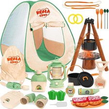 Kids Camping Set, 41 PCS Pretend Camping Set for Kids 3-5 Play Camping Toys