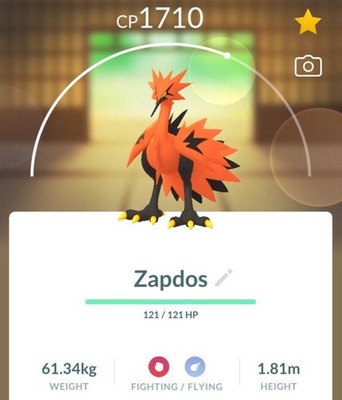 Pokemon GO - Zapdos (Galar) - Non-shiny