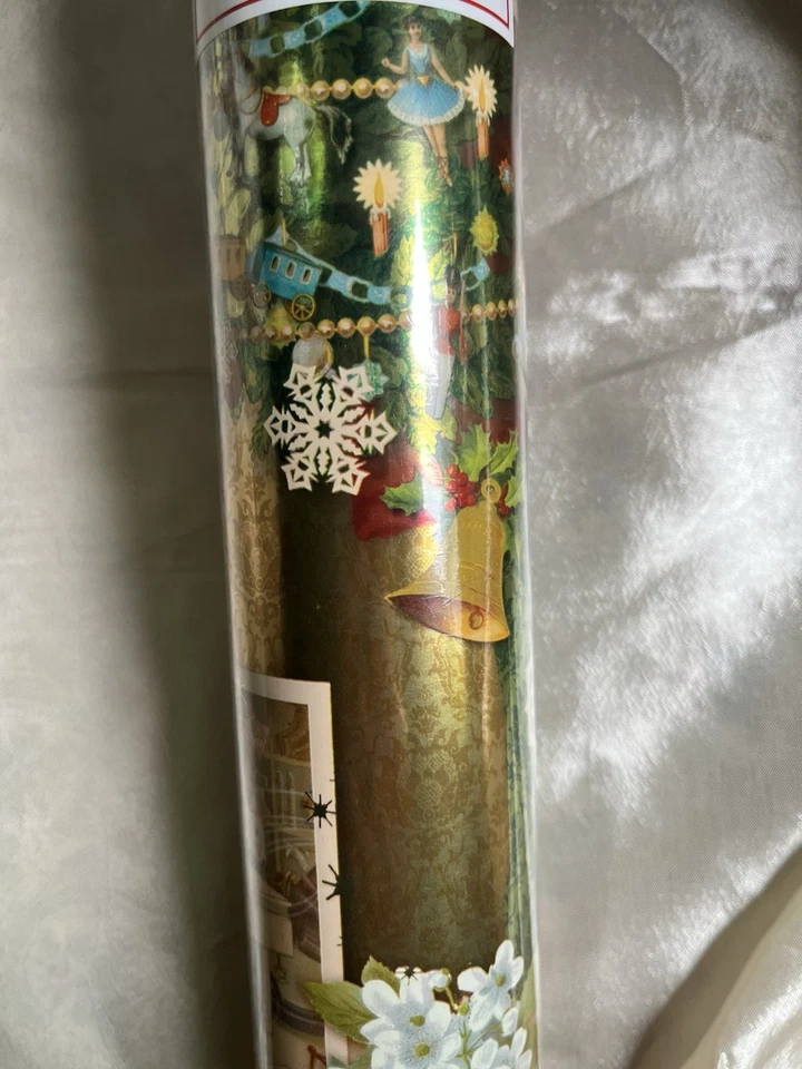 Punch Studio Metallic Continuous Roll Wrap 30"X120 "Christmas -Victoriana - Image 4 of 4