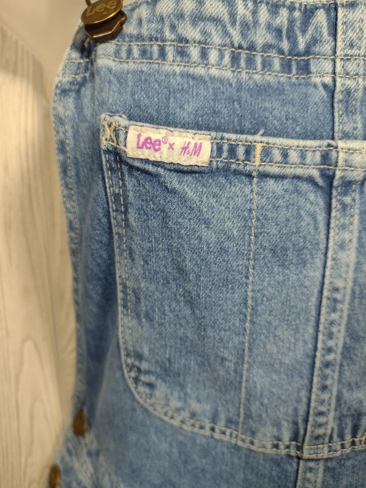 Falda jersey Lee for H&M denim azul jean lavado medio - para mujer talla 16 Foto 3 de 4