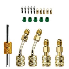 45/90/180 Degree R410A Adapter 5/16inch SAE Female to 1/4inch SAE Male