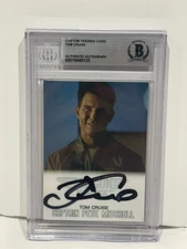 TOM CRUISE SIGNED CUSTOM CARD TOP GUN MAVERICK AUTO BECKETT BGS SUPER RARE