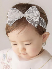 Baby Girls Cute Lace Bow Headband Soft Cotton Elastic Hair Accessories for Toddl