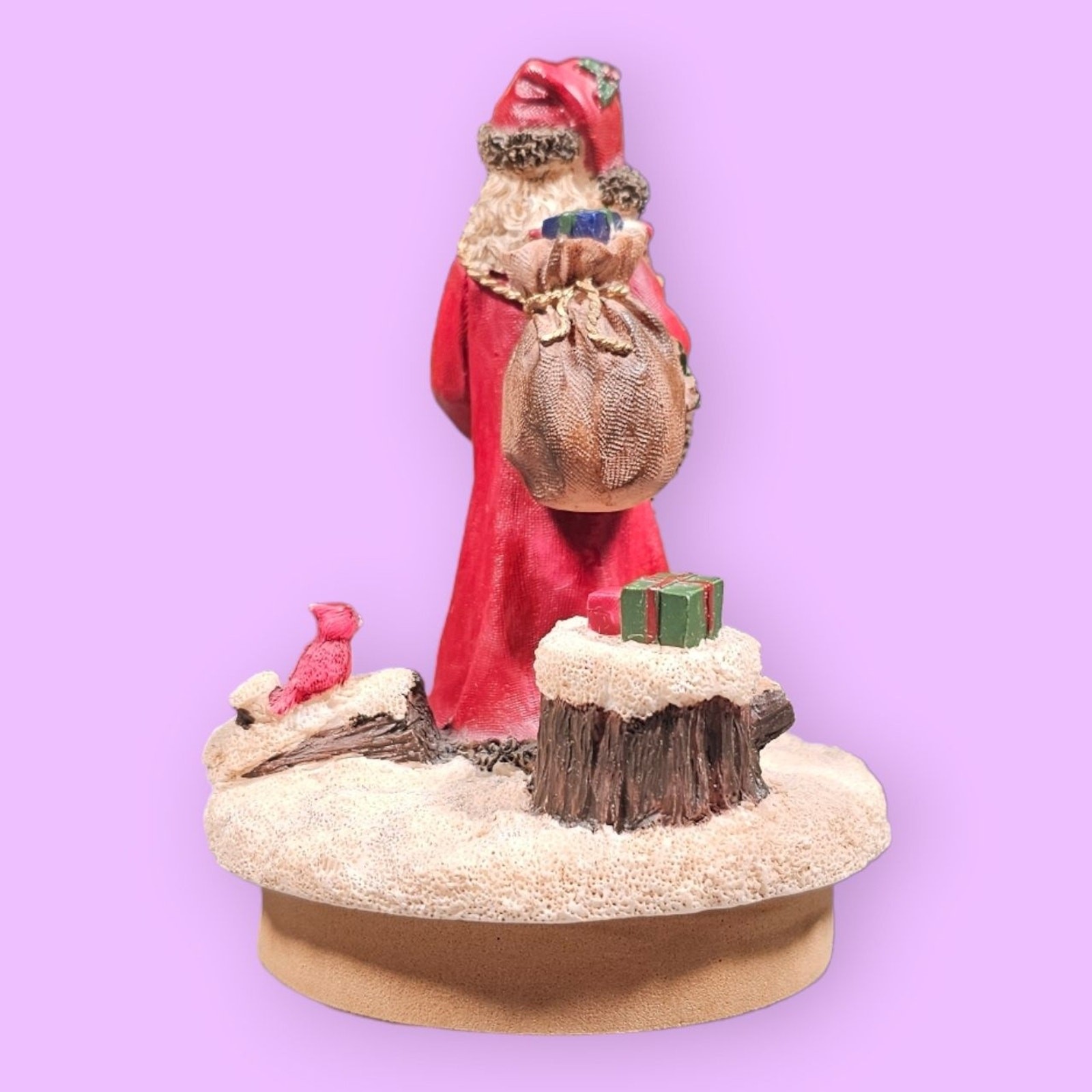 Vintage Old World Santa Candle Jar Topper from Our America Gift