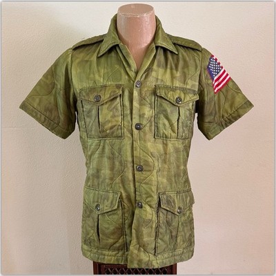 60s VTG Vietnam War Thailand Tailor Made ERDL Poncho Liner Bush