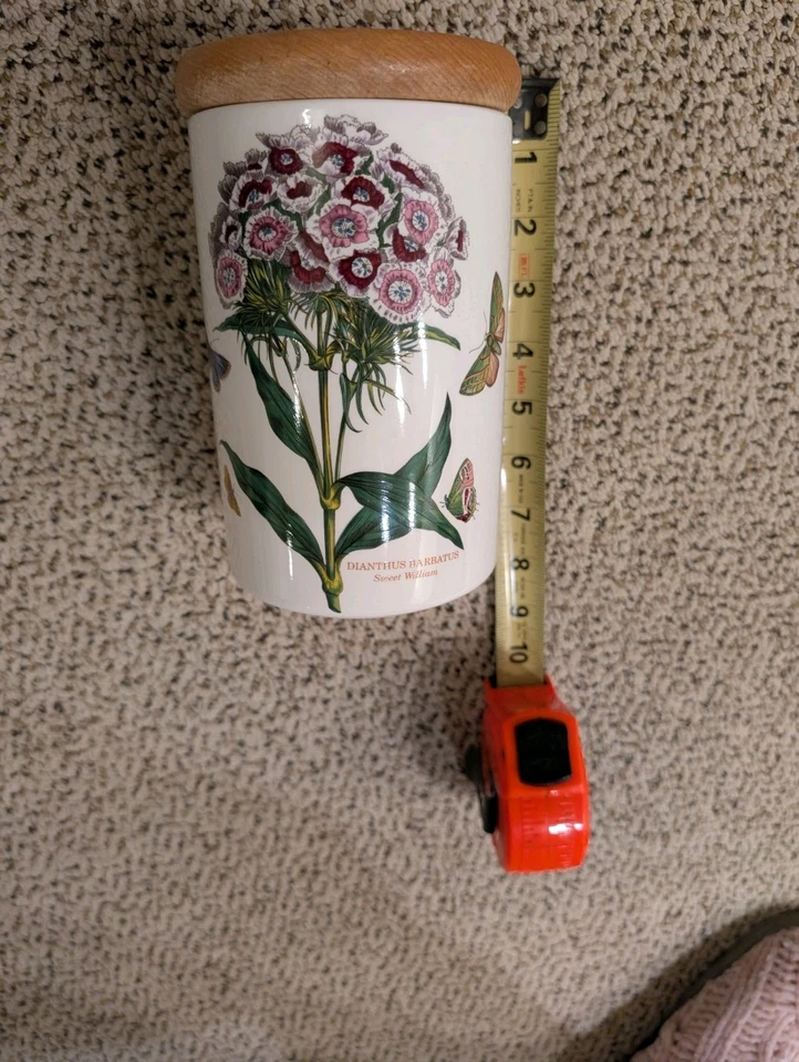 CONTENEDOR DE ALMACENAMIENTO DE JARDÍN BOTÁNICO PORTMEIRION - PATRÓN DULCE WILLIAM. Foto 2 de 4