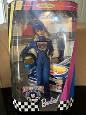 NASCAR 50th Anniversary Barbie 1998 Collector Edition Racing Doll Mattel NIB