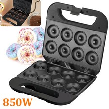 850W 8 Hole Kitchen Doughnut Maker Non-Stick Stainless Steel Donut Tool Maker