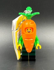 Official LEGO Carrot Costume Mascot Minifigure 4" Keychain Light NEW