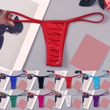 Solid Color TBack Style Womens Underwear with Low Waist and Thin Straps