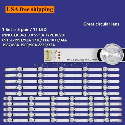  LED Backlight Strips For LG 55LF6090-UB 55LF6100-UA 55LH5750-UB 55LH575A-UE