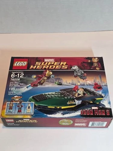 VTG Lego Marvel Super Heroes Iron Man Extremis Sea Port Battle Set 76006 New