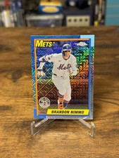 BRANDON NIMMO 2025 Topps Chrome Series 1 Silver Pack MOJO 1990 #T90C-61 Mets