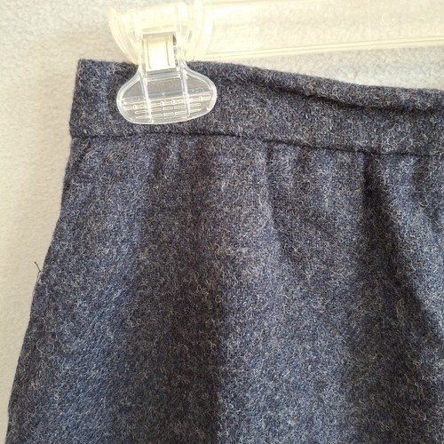 Vintage Intuitions Size 8 Gray Pure Wool Midi Skirt Pockets Made USA Zipper - Picture 5 of 16