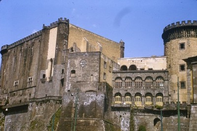c1960's Kodachrome 35mm Slide Castel Nuovo Medieval Castle Naples Italy European