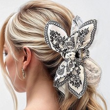 Double Sided Flower Hair Claw Clip Butterfly Bow Hair Clip for Women