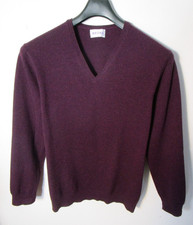 BRORA Gr. M Herren Pullover 100% Kaschmir Lila