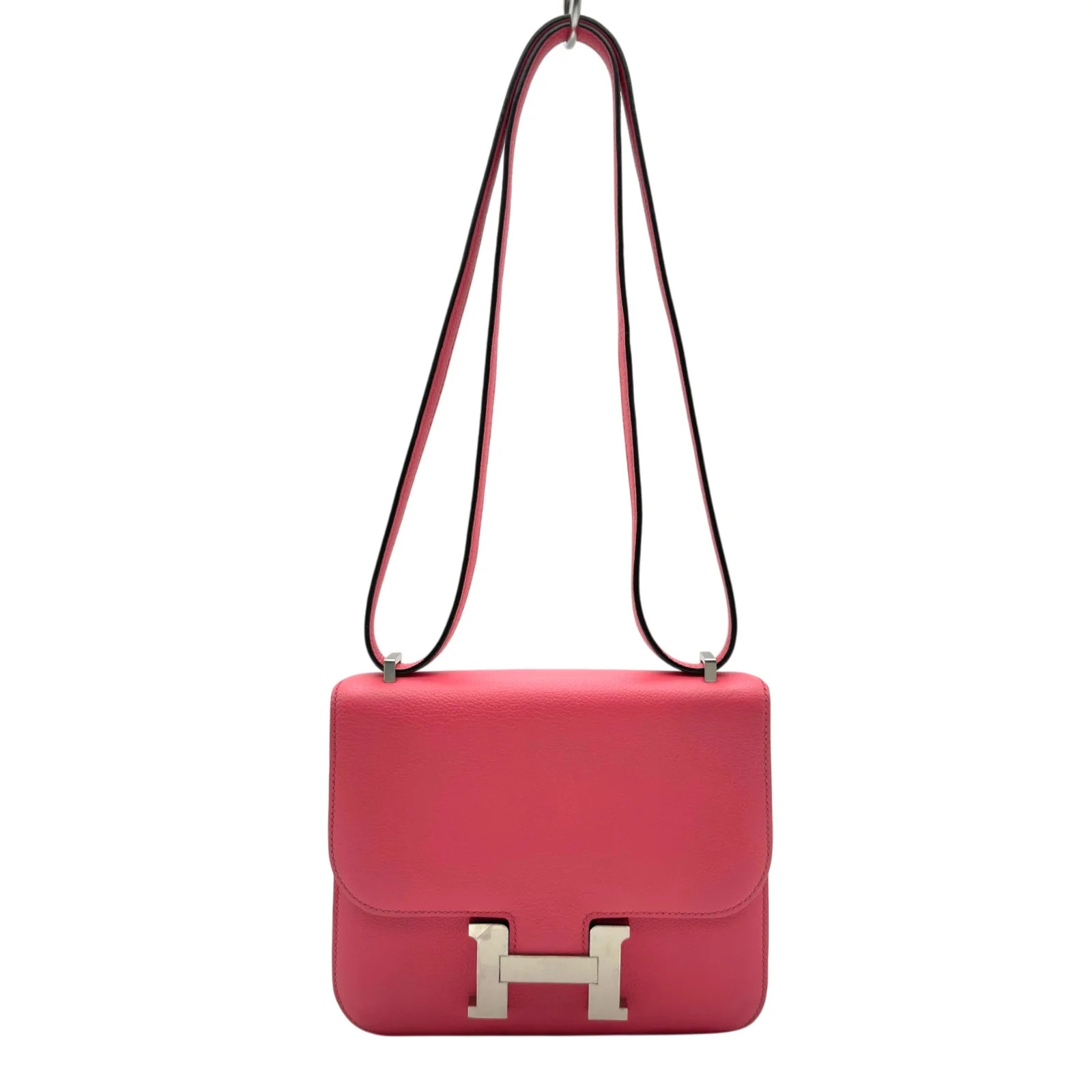 HERMES Constance 3 Mini C Stamp Rose Ete SHW Epsom Shoulder Bag #070