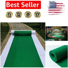 Customizable 24" x 15' Grass Green Carpet Runner for Weddings & Special Events