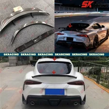 Fits Toyota GR Supra 20+ A/B Style Rear Spoiler+Roof Wing Body Kits Carbon Fiber