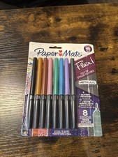 NEW Paper Mate Flair Felt Tip Pens, Metallic City Lights 8 - Pack 0.7mm 2138353