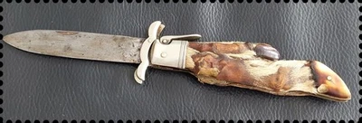 Antik 1wk Jagdmesser Grabenmesser Klappmesser Privates Stück WW1 Sehr Selten - Bild 1 von 4