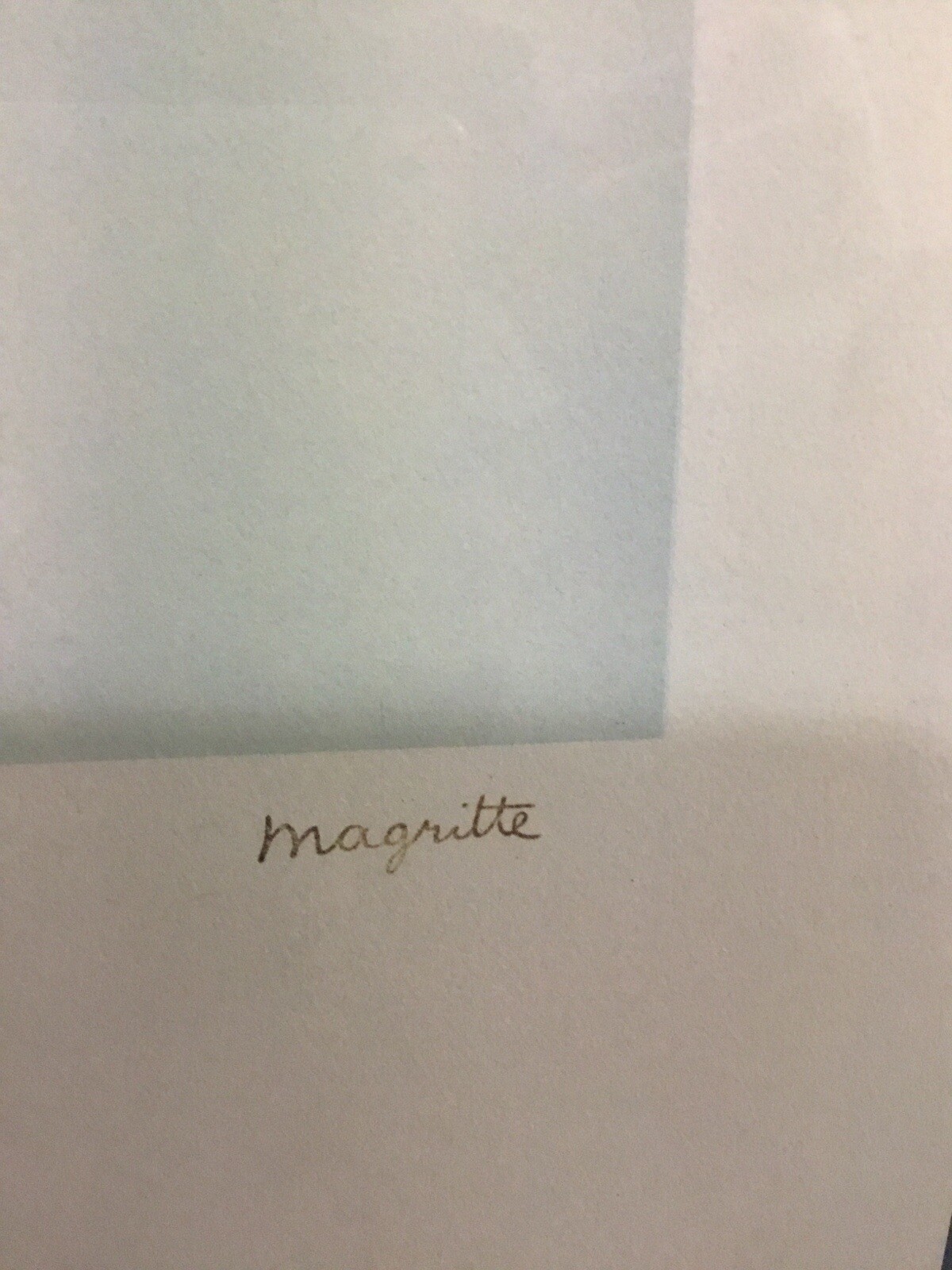 🌈 Renè Magritte Lithograph 1979 “Le beau Monde” hand signature on Arches paper