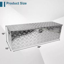 49 15 15 Aluminum Truck Tool Box For Flatbed Pickup Trailer Truck Bed Storage