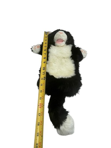 "Juguete títere de mano de 19"" The Puppet Company para gatito blanco y negro" - Imagen 13 de 21