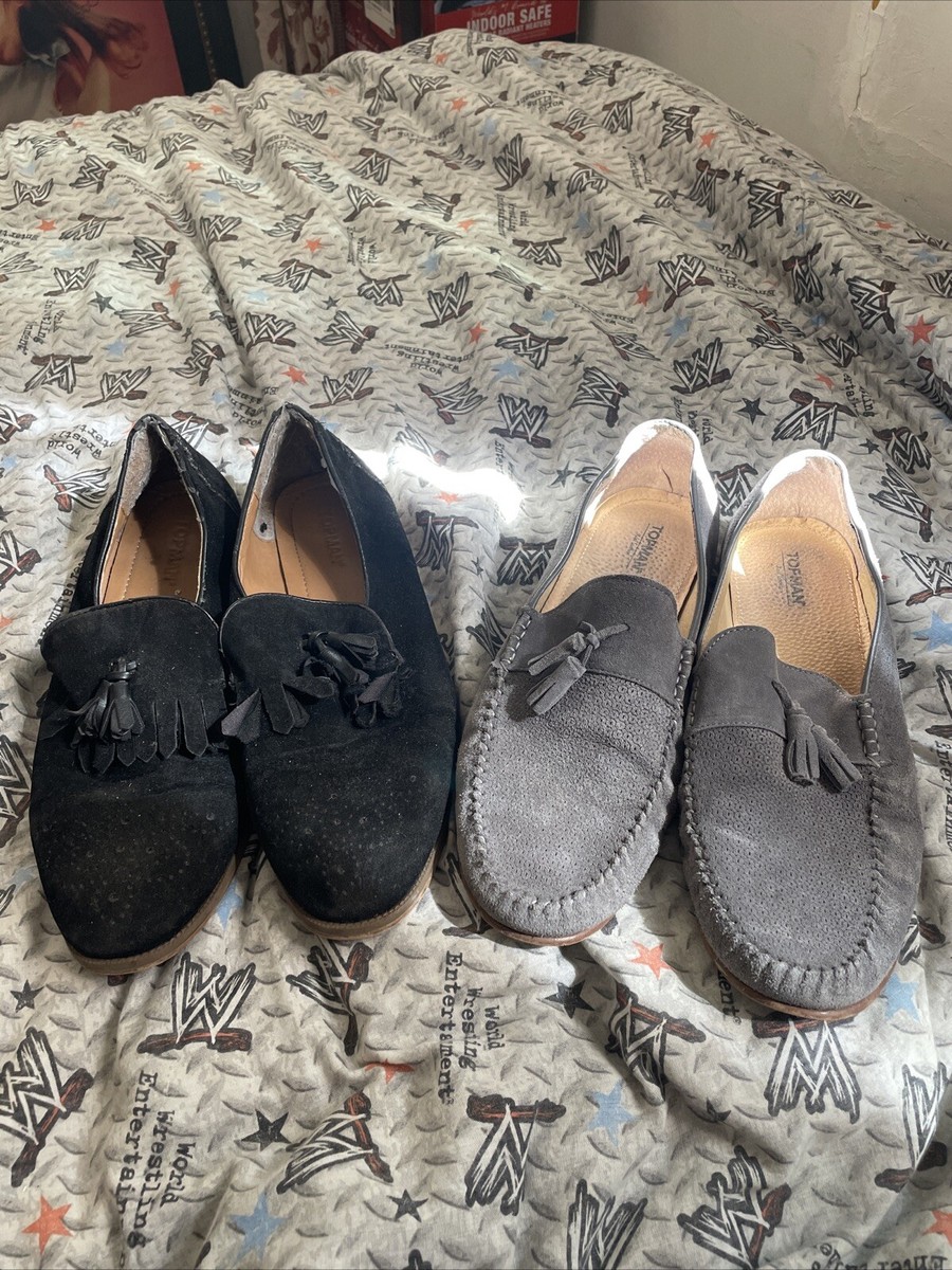 Topman Mens Loafer Lot x2 Size 45 Gray & Black Loafers | eBay