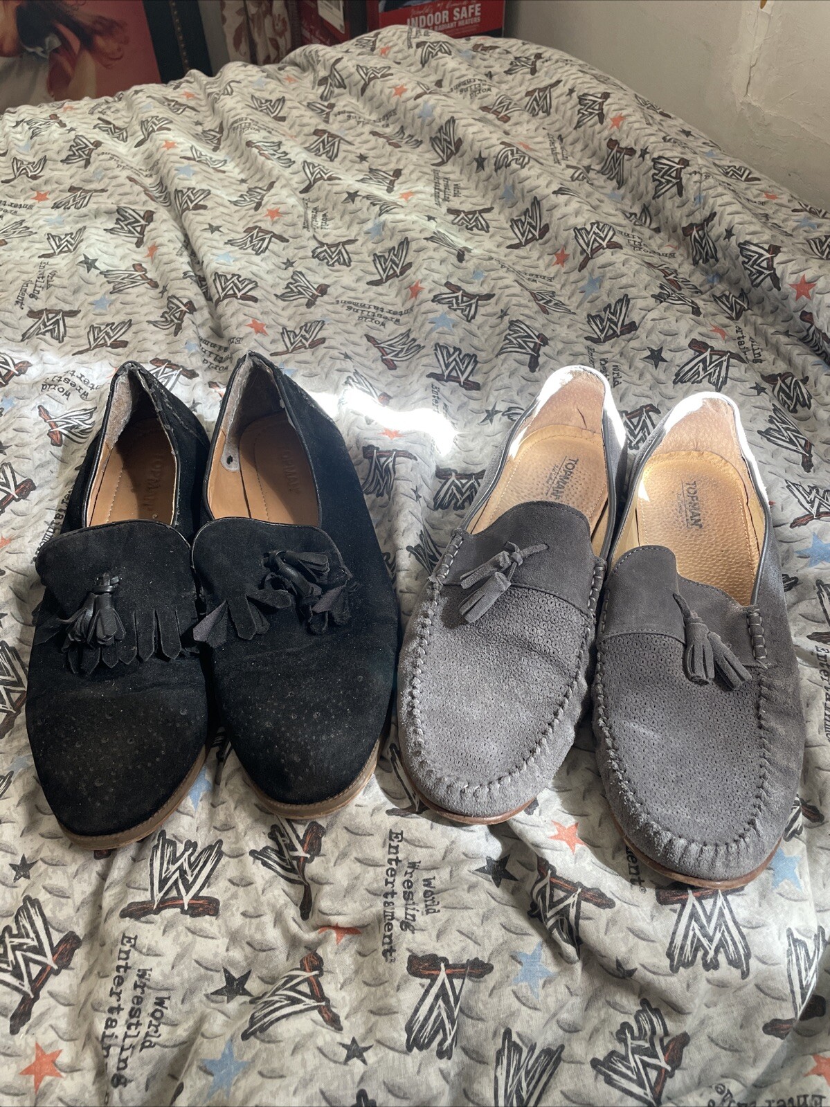 Lotto mocassini uomo Topman x2 taglia 45 mocassini grigi e neri