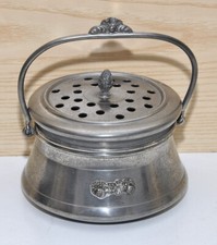 Centrotavola cestello portafiori soprammobile in Peltro 95% anni 60/70